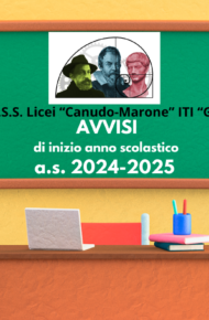 avvisi di inizio anno scolastico